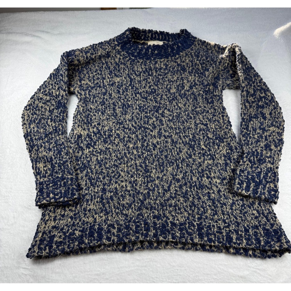Ryu Pullover Sweater Women's Small Blue Long Sleeve Mock Neck 100%‎ Polyester